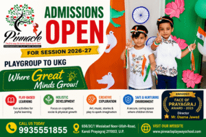करेली, प्रयागराज के Pinnacle Preparatory Playway School में सत्र 2026-27 के लिए प्रवेश प्रारंभ